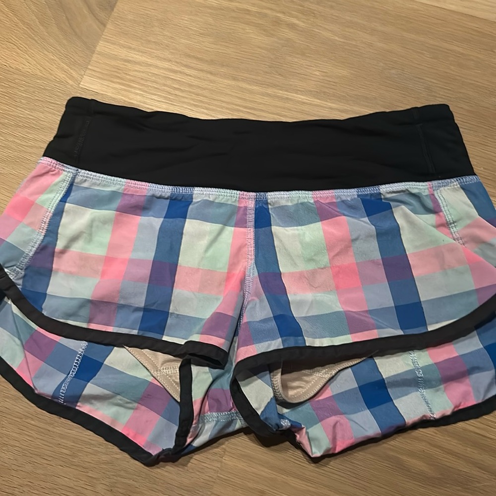 Lululemon Size 2 Run Speed Short Wee Wheezy Check Plaid